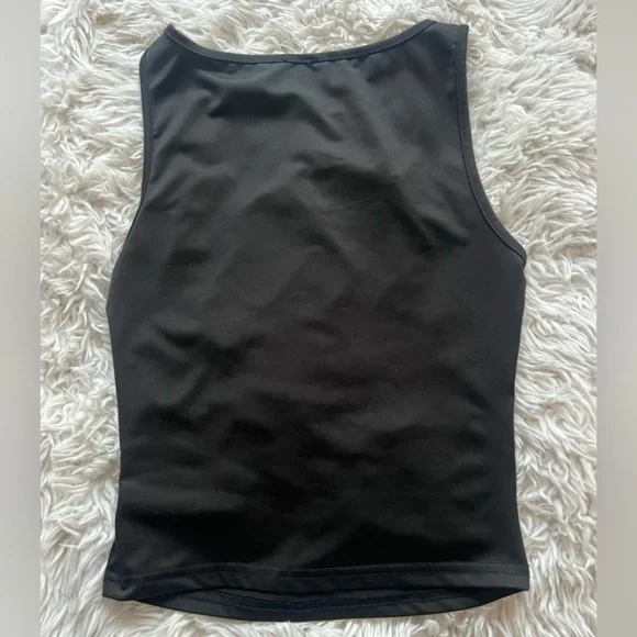 Princess Polly Slashed Black Tank Top - Picture 5 of 6